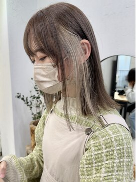 キラ 原宿(KILLA) イヤリングカラー_デザインカラー_レイヤーカット_ウェットヘア