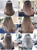 セミロングレイヤーバレイヤージュカタログ
