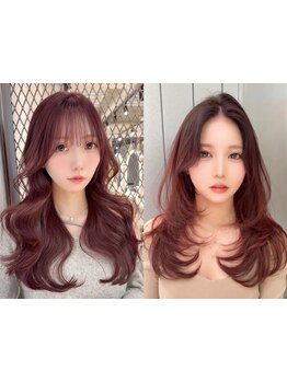 [カット+トリートメント\4800]韓国風レイヤーカットの顔周りデザインで、小顔効果◎[髪質改善/天神大名]