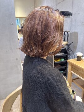 セイドット リー(Say. Ree) Say.ミディアムデジタルパーマチェリーブラウンワインレッド