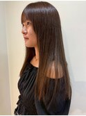 ロング×うる艶ブラウン