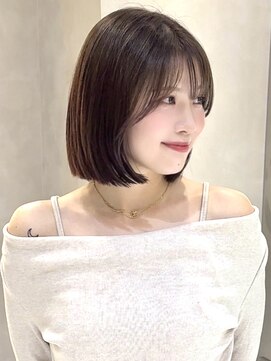 ロンドリメゾン 原宿(Lond re Maison.) くすみベージュ/ボブ/前髪/レイヤー/髪質改善/縮毛矯正/原宿