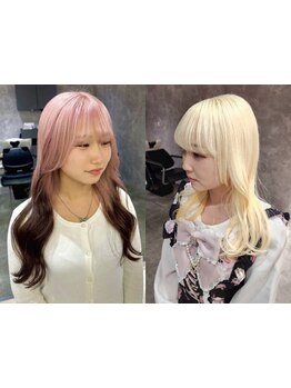 ＊学割クーポンあり＊インナーカラーやハイライトなど、もっと自分らしいカラーを楽しんで。[千葉]