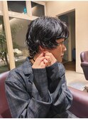 マレットヘアパーマ髪型20代30代40代前髪あり前髪無し