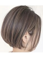 モーメント(Moment) 白髪ぼかしハイライト脱白髪染めショートボブ40代50代60代♪