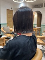 ロンドイディールバンダイ 新潟万代(Lond ideal)&nbsp;ダークグレージュ切りっぱなしボブ