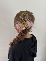 ヘア ヴァーゴ(Hair vago)&nbsp;成人式/ヘアアレンジ/サイドテール/あみおろし