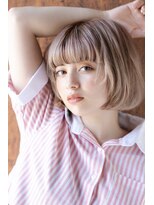 エアー 久留米(AIR)&nbsp;【久留米】 ミルクティーボブ/前髪カット/ミニボブ