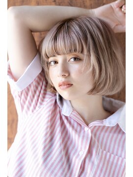 エアー 久留米(AIR) 【久留米】 ミルクティーボブ/前髪カット/ミニボブ