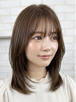 アイスバーグ ウェスト 清澄白河(eyesburg W/est)&nbsp;ナチュラルブラウンレイヤーミディアムワンカール前髪あり