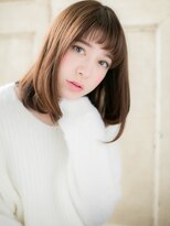 モッズ ヘア 福岡姪浜店(mod's hair)&nbsp;*mod's姪浜*オン眉xグレージュカラーワンカール小顔ボブディe