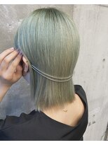 ガルボ ヘアー(garbo hair) #ケアブリーチ#ハイトーン#ミントカラー#ボブ#下村スタイル