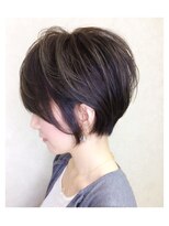 エヌプラス(N+)&nbsp;黒髪グラデヘアーオリーブグレー小顔に見せるヘアココアベージュ