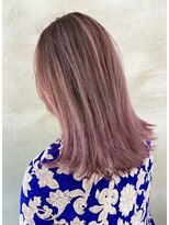 ペスカ 長町南店(pesca)&nbsp;グレイッシュピンク×バレイヤージュ (OIKAWA)