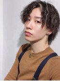 ツイストスパイラル波打ちスパイラルセンターパート刈り上げ束感