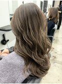 ★デザインカラー/レイヤーカット/ウェットヘアオリーブベージュ