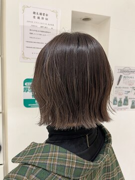 アブニールドール 大山台店 【ブリーチなし】ぷつっとボブ×ピンクグレージュ