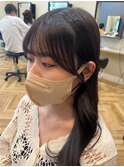 前髪・顔まわりカット×暗髪カラー