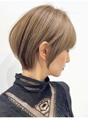 30代40代大人女性/前髪ありショートボブ/ショートヘア/髪質改善