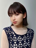 ホフ 大阪心斎橋店(F.O.F)&nbsp;ベージュインナーカラーショートボブレイヤーミディアム前髪