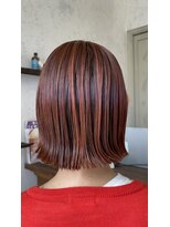 ラヌゴ(lanugo)&nbsp;ぱつっとボブ　オレンジブラウンカラー