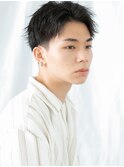 アップバング刈り上げグレーベージュカジュアルヘアa仙台