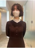 平行ラウンドパーマが可愛い！/ボブパーマ/前髪パーマ