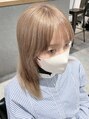 バトン(BATON) ワンブリーチでできる柔らかいベージュカラーが得意なスタイル