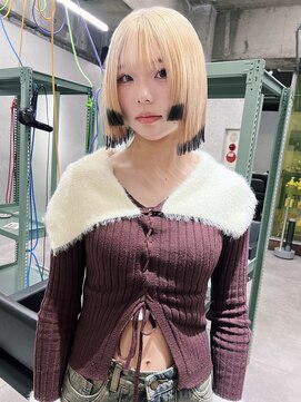 クペウ アエレ(cope'u aele) ボブ/ダブルカラー/ケアブリーチ/ブロンド/梅田/大阪