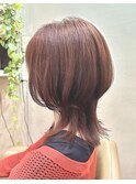 【コトノハ】マッシュウルフ首細くみえ秋色◎クラゲヘアー