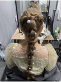 結婚式お呼ばれに☆ポニーテール編み下ろし