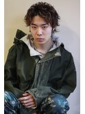 アップバングショートパーマ