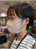 黒髪耳掛けショートヘア！