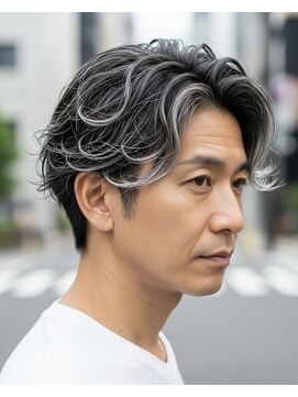 バース 梅田中崎町店(BIRTH) 白髪ぼかしハイライトシルバーカラーグレーカラー