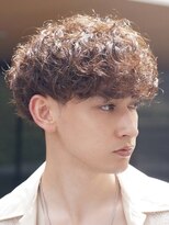 フィフス 大分(fifth)&nbsp;大分プードルパーマメンズカット刈り上げラウンドマッシュ30代