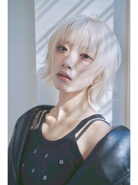 グリッター 仙台中央店(GRITTERs) 顔周りレイヤーカット/くびれボブ/ウルフボブ/ハイトーンカラー