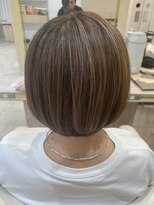 アッシュ 仙川店(Ash)&nbsp;大人ショートボブ白髪ぼかし脱白髪染めハイライト40代50代60代