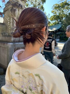 カチモリヘア/ヘアセット/ヘアアレンジ/金箔アレンジ