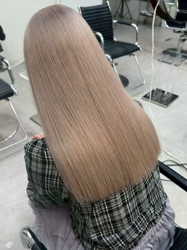 ミルクティーベージュ/ベージュカラー/ブリーチカラー/髪質改善