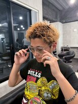 ラベル 渋谷(LAVEL)&nbsp;スパイキーショート/オレンジブラウン/メンズカラー/渋谷