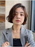 大人フレンチミニボブ丸顔ひし形絶壁丸み前髪なしK20260711