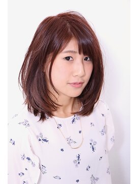 ラグノ(RAGNO) ピュアなレイヤーボブをラズベリーピンクで大人っぽく