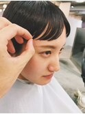 前髪カット　ショートスタイル