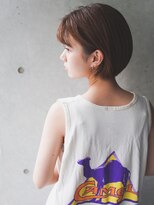 カライング(ing) 大人可愛い20代30代40代黒髪前下がりひし形小顔ボブ丸みショート