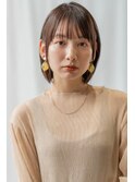 前髪かき上げイメチェンイヤリングカラーラベンダーカラーくびれ