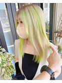#ガルボ#プルエクステ#デザインカラー#韓国#10代#グリーン
