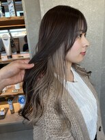 ロンド 表参道店(Lond)&nbsp;【Lond表参道倉崎涼】ミルクティーカラーが似合うインナーカラー