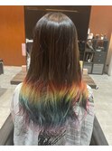 裾カラー×レインボーカラー×髪質改善