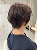 白髪ぼかし×ショートボブ