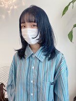 ギグスダブル 栄久屋大通店(gigs double)&nbsp;レイヤーカット/ダークブルー